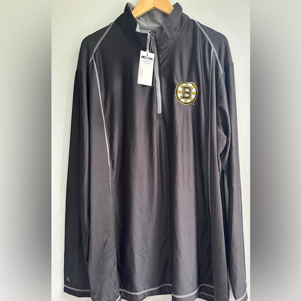 BOSTON BRUINS Mens size 3XL lightweight 1/4 zip long sleeve top